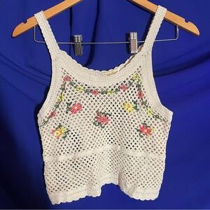 Embroidered crop top